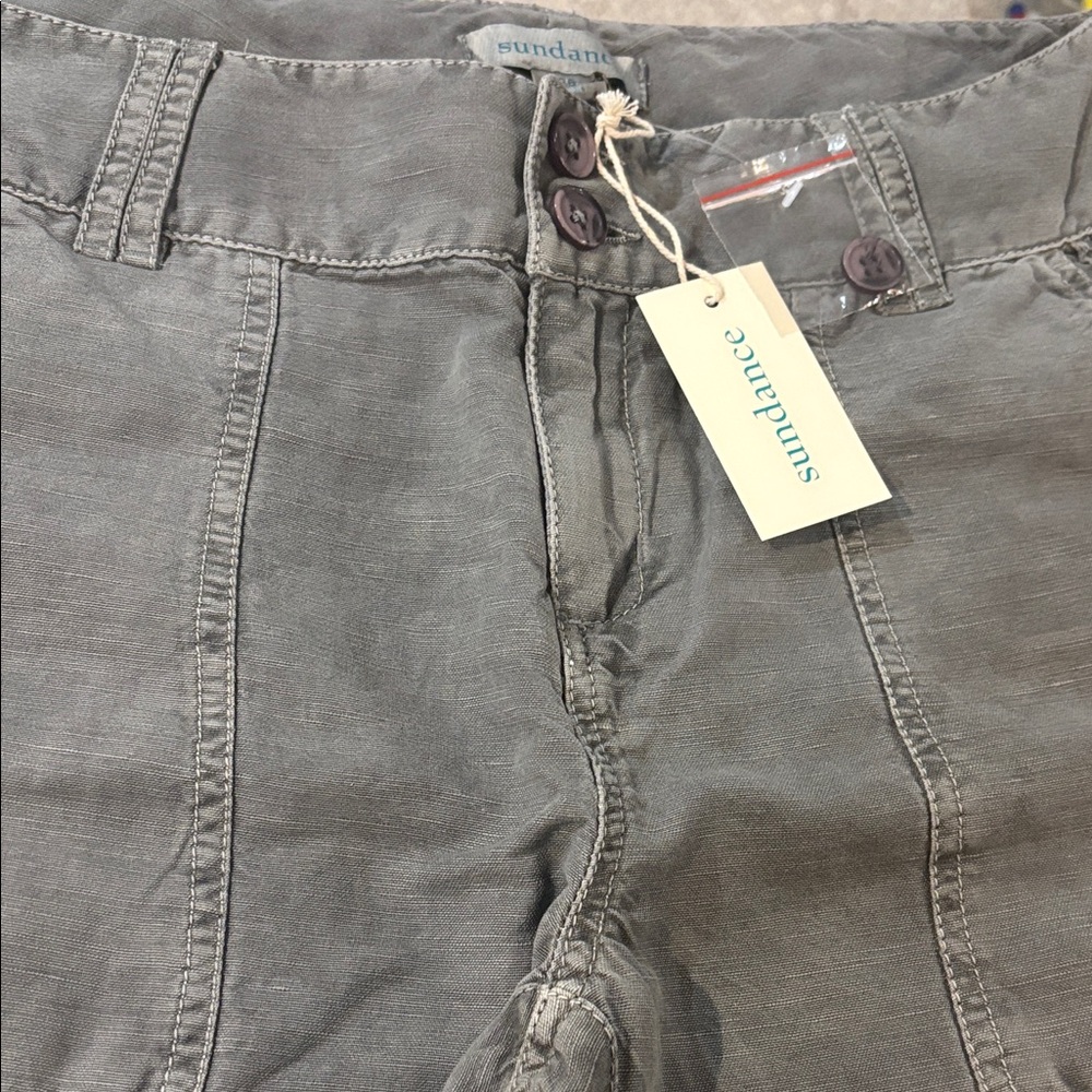 Sundance Charcoal Buttoned Trousers with Lace Accents NWT Size 6P - Picture 5 of 15